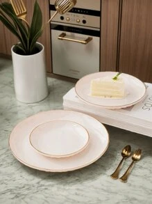 1 khay viền vàng hình hoa, quà tặng Giáng sinh đa năng - trắng - Xem 8