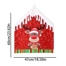1 tấm bọc ghế in hình ông già Noel và người tuyết hoạt hình Giáng sinh - Nhiều màu - Xem 8