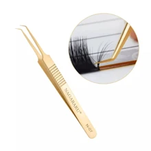 Nagaraku N07 Gold Eyelash Extension Tweezers For High Precision Technological Threads - 金色 - 查看 3