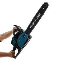 20 Inch Gas Chainsaw, 58CC 3.1HP Gas-Powered Chainsaw Gasoline Chainsaw Cutting Wood Gas Sawing Chain Saw Set With Tool Bag Large Fuel Tank For Wood Cutting, DIY Crafts, Farms - 黑色 - 查看 11