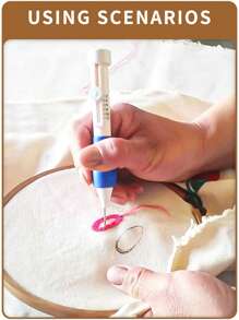 Bộ 1/2/4 kim thêu, 3 kích cỡ kim có thể thay thế, chiều dài có thể điều chỉnh - Nhiều màu - Xem 5