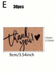 10/30/50pcs Thank You Cards, Small Business Fans Various Styles Thank You Cards, Shopping Kraft Thank You Greeting Cards Suitable For Christmas, Wedding/Bridal Shower, Holiday Party And Other Decorations Retail Store Owner Merchandise Customer Cards 2.1x3.5 Inch,Christmas