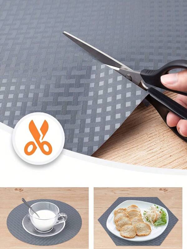 1 rolo de forros de prateleira, almofada à prova d'água e óleo, tapete durável e lavável, forro antiderrapante, para gaveta, mesa, prateleira e armário, decoração para casa, utensílios de cozinha, organizadores e armazenamento de cozinha, acessórios de cozinha
