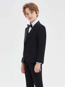 Conjunto de terno casual para meninos pré-adolescentes de 2 peças, traje de cavalheiro com blazer para escola/performance