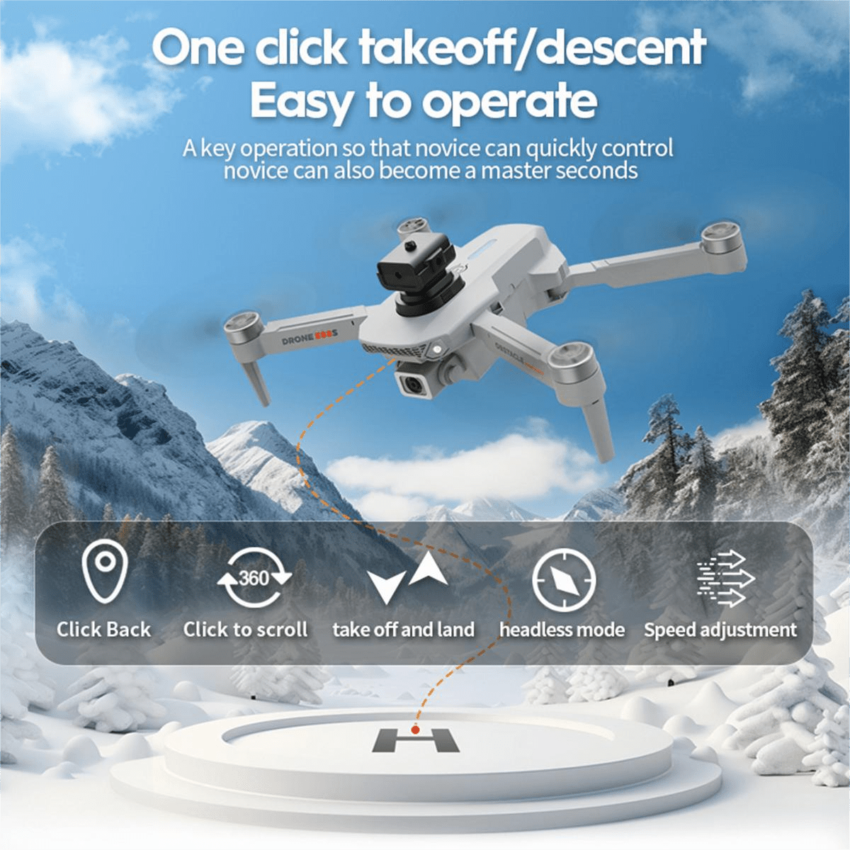 E88S Obstacle Avoidance Brushless Motor Folding Remote Control Aircraft