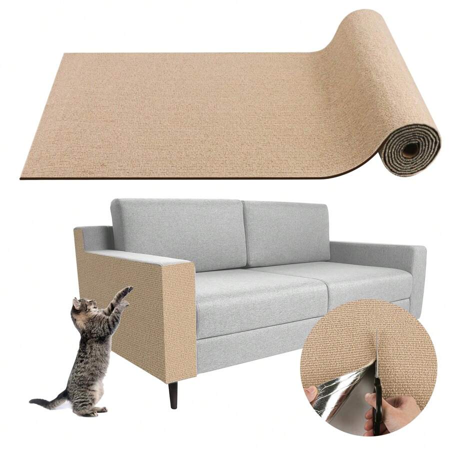 Cat Scratching Mat SelfAdhesive Trimmable Carpet Cat Scratching Post