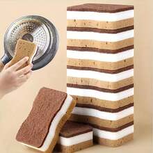 1pc/2pcs/3pcs/4pcs/5pcs/10pcs Ba lớp đa chức năng miếng bọt biển làm sạch, miếng chà hai mặt để làm sạch nhà cửa, miếng bọt biển rửa chén, miếng bọt biển nhà bếp chất lượng cao, miếng bọt biển lau bền và không trầy xước, siêu thấm hút, vật dụng làm sạch, dụng cụ làm sạch, chào mừng học kỳ mới - Nhiều màu - Xem 12
