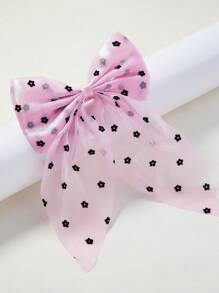 10 piezas/paquete Pinzas para el cabello con lazo de gasa a lunares de colores para niñas pequeñas, accesorios para el cabello para uso diario