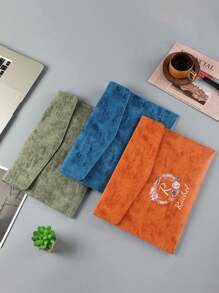 1 cái Bìa đựng hồ sơ A4 bằng da tùy chỉnh, Túi đựng tài liệu dung lượng lớn, Vật dụng văn phòng Lưu trữ hồ sơ kinh doanh Phong bì đựng hồ sơ Trở lại trường, Trở lại trường, Vật dụng trường học - Nhiều màu - Xem 5