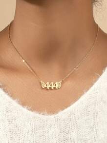 1pc Birthday Year Numerical Pendant Necklace, Birthday Gift