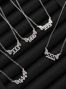 1pc Birthday Year Numerical Pendant Necklace, Birthday Gift