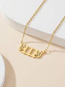 1pc Birthday Year Numerical Pendant Necklace, Birthday Gift