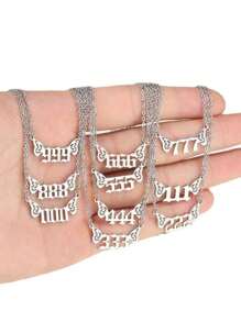 1pc Birthday Year Numerical Pendant Necklace, Birthday Gift