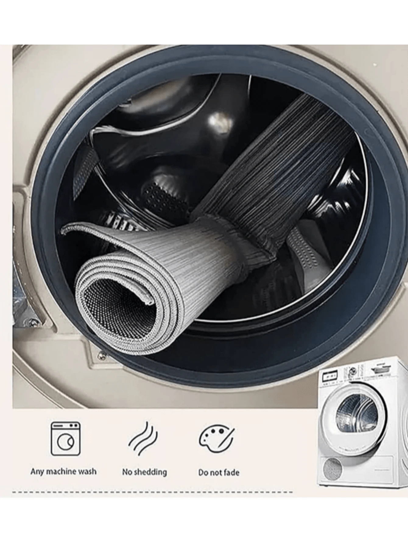 1pc Cartoon Animal Design Faux Wool Long Bedside Rug + Knitted