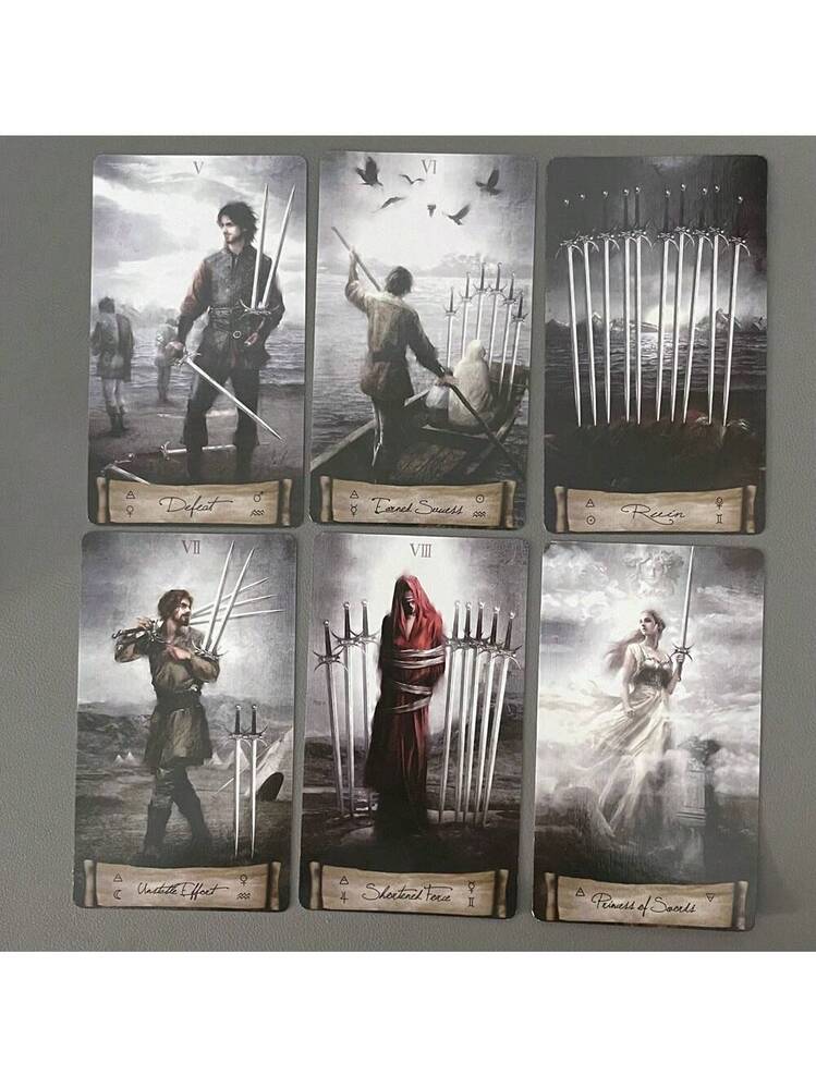 78 cartas del tarot y patrones de adivinación, juego completo de regalos clásicos, cumpleaños, regalos para niñas (estilo 1