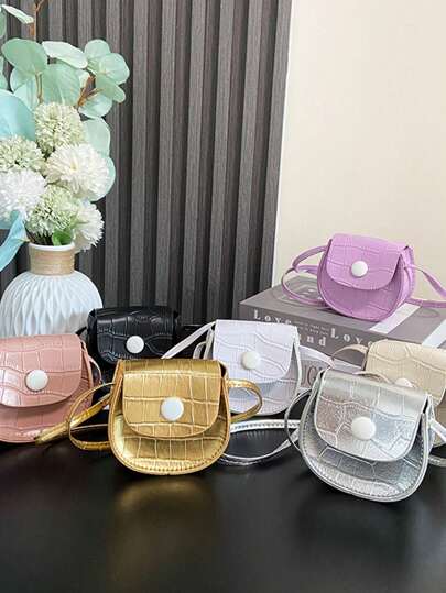 迷你PU皮革花卉单肩包/斜挎包