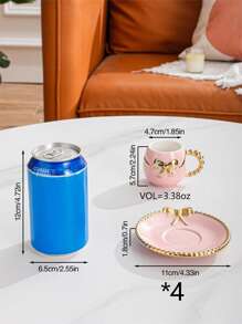 2 件/8 件/16 件/套全新陶瓷蝴蝶杯碟套装，100 毫升，适用于咖啡、茶、牛奶、果汁，适合户外、婚礼、派对、礼物、生日、圣诞节 - 彩色 - 查看 13