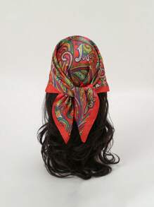 1 chiếc khăn quàng cổ và băng đô in họa tiết hoa Paisley cổ điển - Nhiều màu - Xem 5