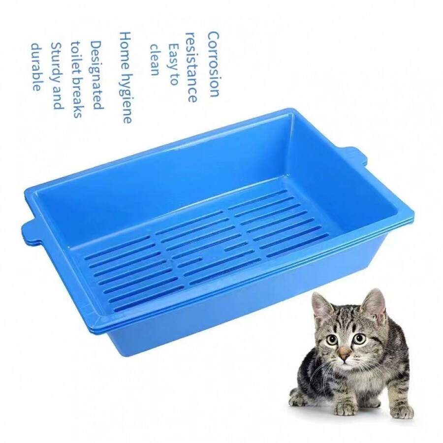 3In1 Open Cat Litter Box, Plastic Pet Toilet With Sifting Tray SHEIN UK