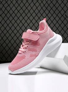 Zapatos deportivos para niñas, zapatillas de correr transpirables para niñas adolescentes en primavera/otoño, malla rosa ligera para niños, antideslizante, duradera, zapatillas casuales para estudiantes, adecuadas para días escolares/actividades diarias
