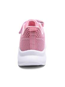 Zapatos deportivos para niñas, zapatillas de correr transpirables para niñas adolescentes en primavera/otoño, malla rosa ligera para niños, antideslizante, duradera, zapatillas casuales para estudiantes, adecuadas para días escolares/actividades diarias
