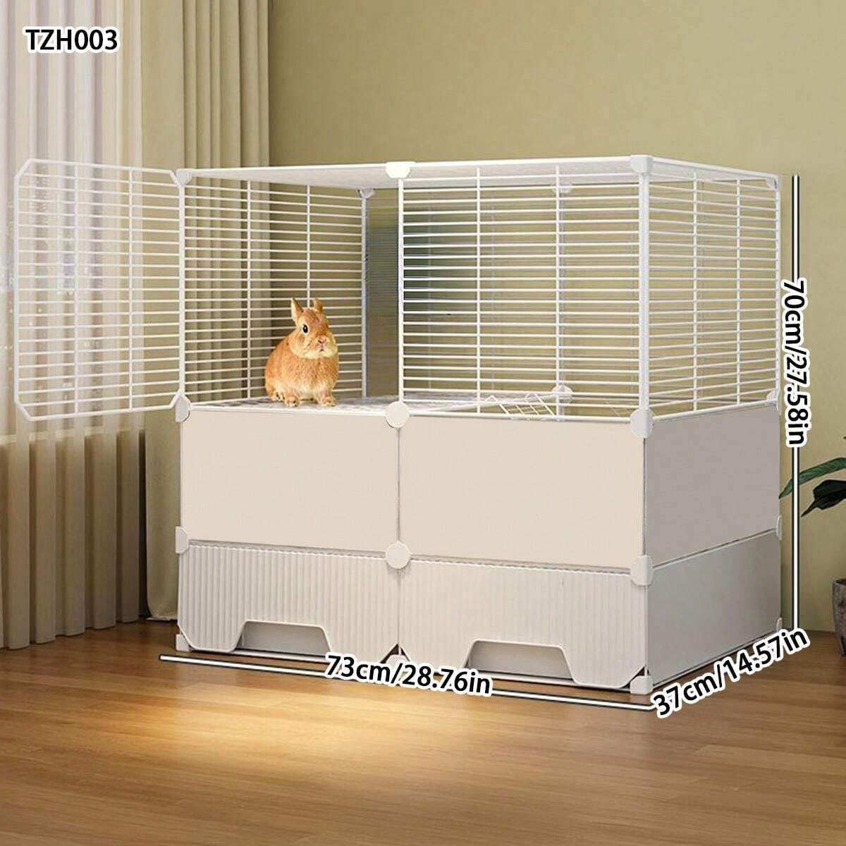 Large Size Lockable Indoor Rabbit Cage With Litter Tray, For Home Use
