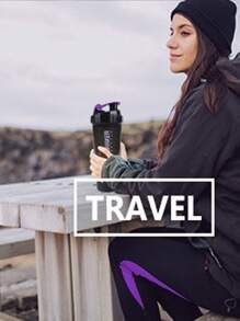 1 件运动水壶，3 层摇摇杯，适用于低温蛋白粉，适合健身、户外旅行和礼物 - 彩色 - 查看 3