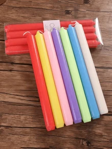 4pcs Straight Candle Holders, European Style Long Stem Candlestick Candles, Home Romantic Candlelight Dinner, Wedding, Birthday, Valentine's Day, Lighting Candles, Gold, Silver, Red, White, Black, Green, Blue, Pink, Purple, Bronze,Room Decor,Gifts Graduation - Straight Shape - View 4