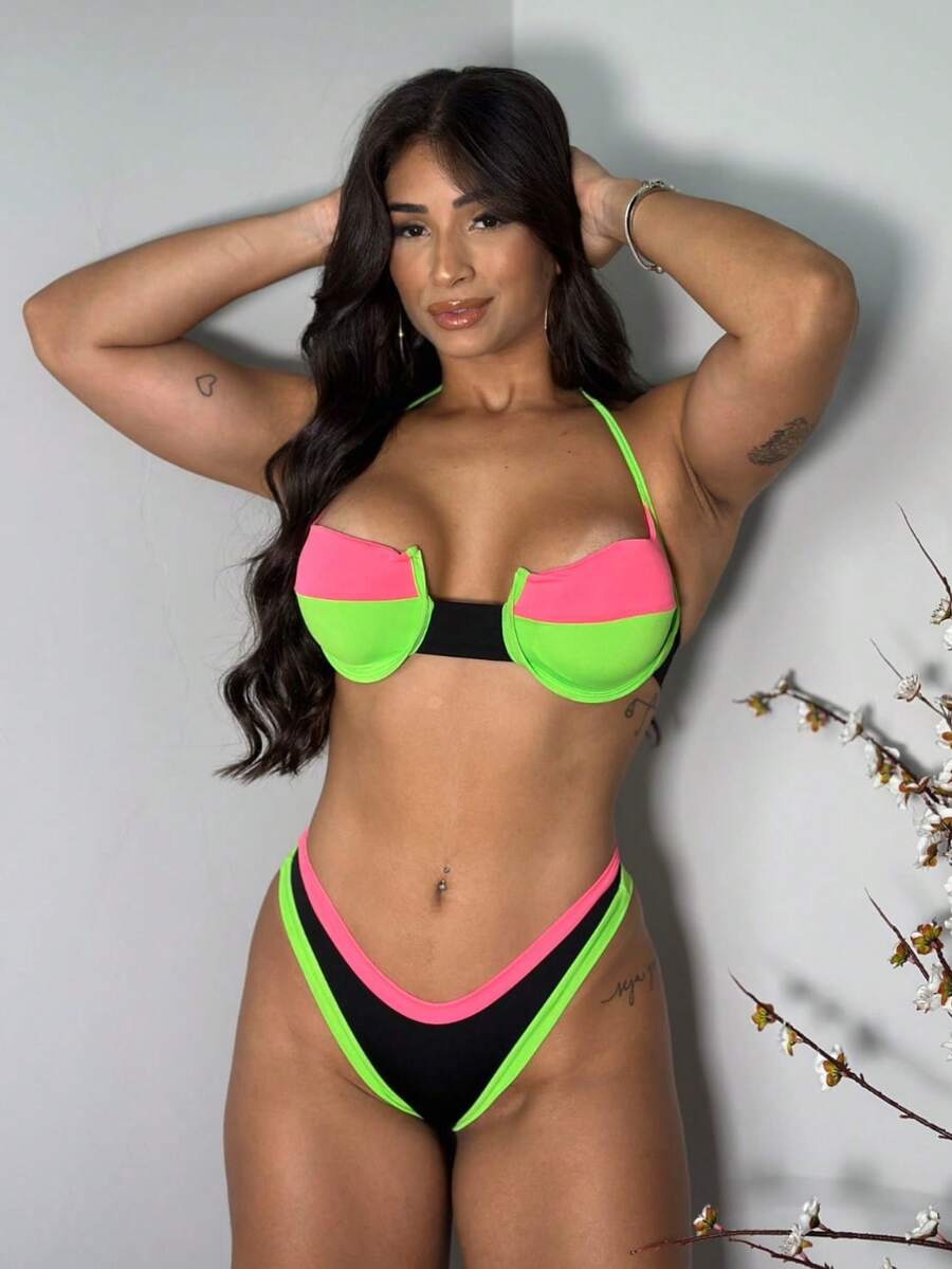 Women's Bikini Summer Fashion: - Màu xanh chanh - Xem 1