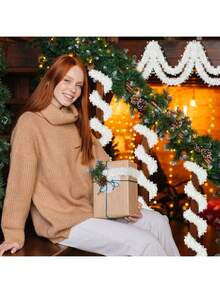 1 件 - 圣诞树必备白色雪花花环，无羽毛塑料装饰，适用于家庭和派对、教室家庭室内室外挂饰、万圣节、万圣节装饰 - 白色 - 查看 5