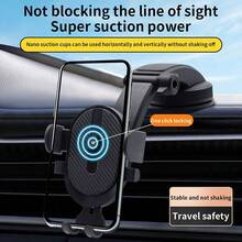 New Multi-Function Suction Cup Car Phone Holder, Dashboard Navigation Mount Bracket - Black - View 4