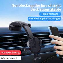 New Multi-Function Suction Cup Car Phone Holder, Dashboard Navigation Mount Bracket - Black - View 2