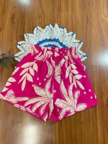 Belala Moda New Shorts With Belt And Elastane, With Print - 玫紅色 - 查看 2