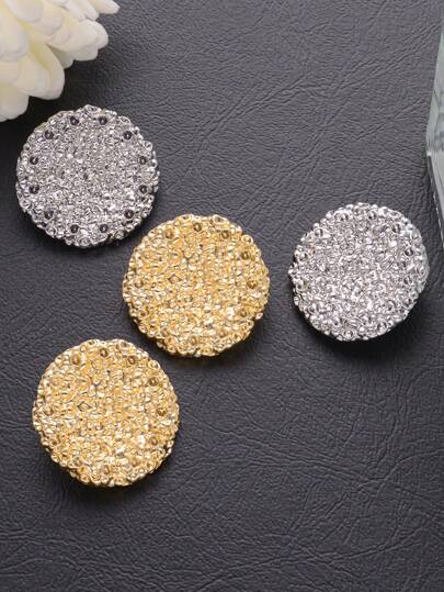 7 件/包奢华亚麻圆形金属纽扣，男女通用，适用于衬衫、毛衣、西装、外套、DIY 复古装饰配件