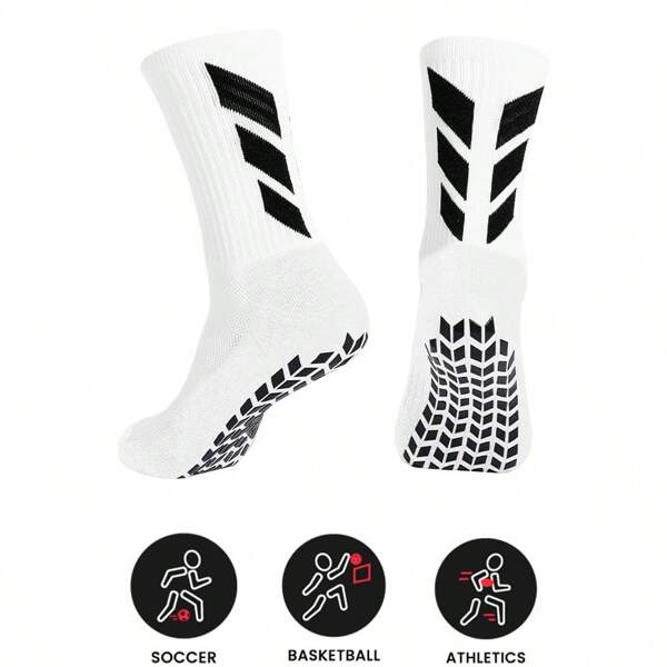 Adult Football Socks, Anti Slip Silicone Training Thick Towel Bottom Breathable Sports Socks