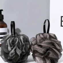 Shower Bath Sponge Large Soft Shower Loofah Body Exfoliating For Men And Women Showering - Black - View 4