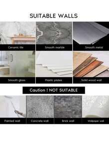 易于安装的浴室、厨房和卫生间壁架、浴室用品、浴室收纳架、浴室托盘装饰、沐浴皂盒、洗碗皂容器、盥洗室托盘 - 无需钻孔的浴室搁板 浴室壁架 - 黑色 - 查看 9