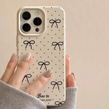 Ốp lưng bảo vệ điện thoại, Ốp lưng điện thoại hình nơ, Ốp lưng thẩm mỹ, Bowcore, Ốp lưng dễ thương tương thích với IPhone16/7/8/11/12/13/14/15/X/XR/Xs/Plus/Pro/Pro Max/SE2 - trắng[0] - Xem 1