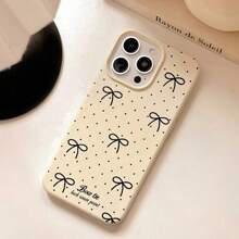 Ốp lưng bảo vệ điện thoại, Ốp lưng điện thoại hình nơ, Ốp lưng thẩm mỹ, Bowcore, Ốp lưng dễ thương tương thích với IPhone16/7/8/11/12/13/14/15/X/XR/Xs/Plus/Pro/Pro Max/SE2 - trắng[0] - Xem 5