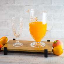 Jarra De Cristal Para Suco Decorada Palm Tree 1,50 Litros Wolff