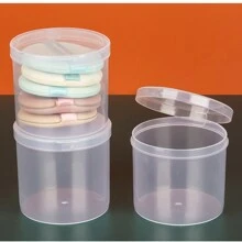 1/4/6pcs Multi-Size Transparent Case, Makeup Sponge Holder & Protector, Thickened Dustproof Box, Fishing Tackle Storage, Small Tool Plastic Box, Mini Parts & Jewelry Organizer, Portable Compact PP Powder Puff Case With Cover, Reusable Dustproof Makeup Pouch, Suitable For Travel (Transparent) - Multicolor - View 5