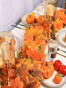 1 chiếc lá phong mùa thu, bí ngô, quả mọng và vòng hoa trang trí, cho Lễ Tạ ơn, Giáng sinh, trang trí trang trại, thích hợp cho lò sưởi, tường, cầu thang, trong nhà và ngoài trời - Nhiều màu - Xem 11