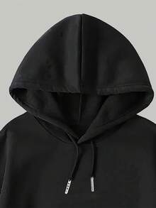 Customized/Group Uniforms/Dance Team Uniforms/Logo Customization/Christmas/Halloween/Thanksgiving Design Customization/Custom Gift For Her/Work Uniform Customization/Advertisement Logo Customization/Women's Autumn/Winter Hooded Sweatshirt Back Design Customization Easy Costume, Minimal Chic, Casual Unique, Custom Treasurefinds, Belle Costume Ideal Gifts For Her Family, Friends, Children, Pink Girls For Mother's Day, For Children's Day, For Vacation - Black - View 8