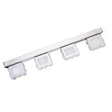 LED Modern Bathroom Vanity Lights Over Mirror Bathroom Vanity Lights Fixtures 4 Lights Crystal Stainless Steel Bath Wall Lighting Mirror Light(4 Square Lights Cold White) - 均碼 - 查看 6