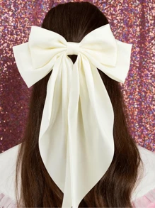 1/6 件女士大号发饰 大号丝滑缎带蝴蝶结发夹 超大号长尾蝴蝶结发夹 女士发饰、发夹爪夹 - 彩色 - 查看 4