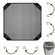 1pc Durable Outdoor Air Conditioning Cover, Waterproof Fabric, Windproof Design, Dust And Cold Air, PVC Mesh Breathable