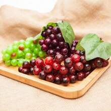 KIT 2 Uvas Verde Roxa Artificial Decoração Mesas Fruta Falsas 13CM