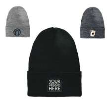 1pc Business Logo Beanie, Printed Business Logo Ski Cuffed Cap, Custom Beanie Hood, Marketing Hats, Business Logo Gifts, Cuffed Beanie, Boggin
