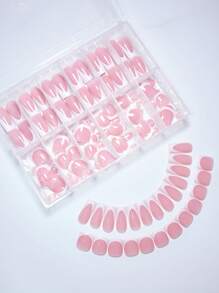 288 片法式芭蕾系列指甲贴，适合所有女性和女孩，采用纯闪光和法式设计，适合日常佩戴，按压指甲，美甲用品，美甲 - 粉色 - 查看 3