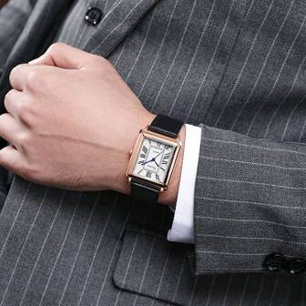 Montre d'affaires mode pour homme, cadran à chiffres romains, bracelet
